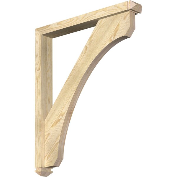 Ekena Millwork Legacy Arts and Crafts Rough Sawn Bracket w/ Offset Brace, Douglas Fir, 4"W x 30"D x 36"H BKT0402X30X36LEC03RDF - main